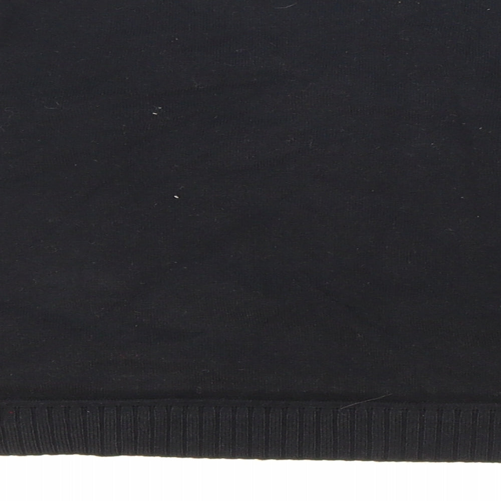Warehouse Womens Black V-Neck Silk Cardigan Jumper Size 10