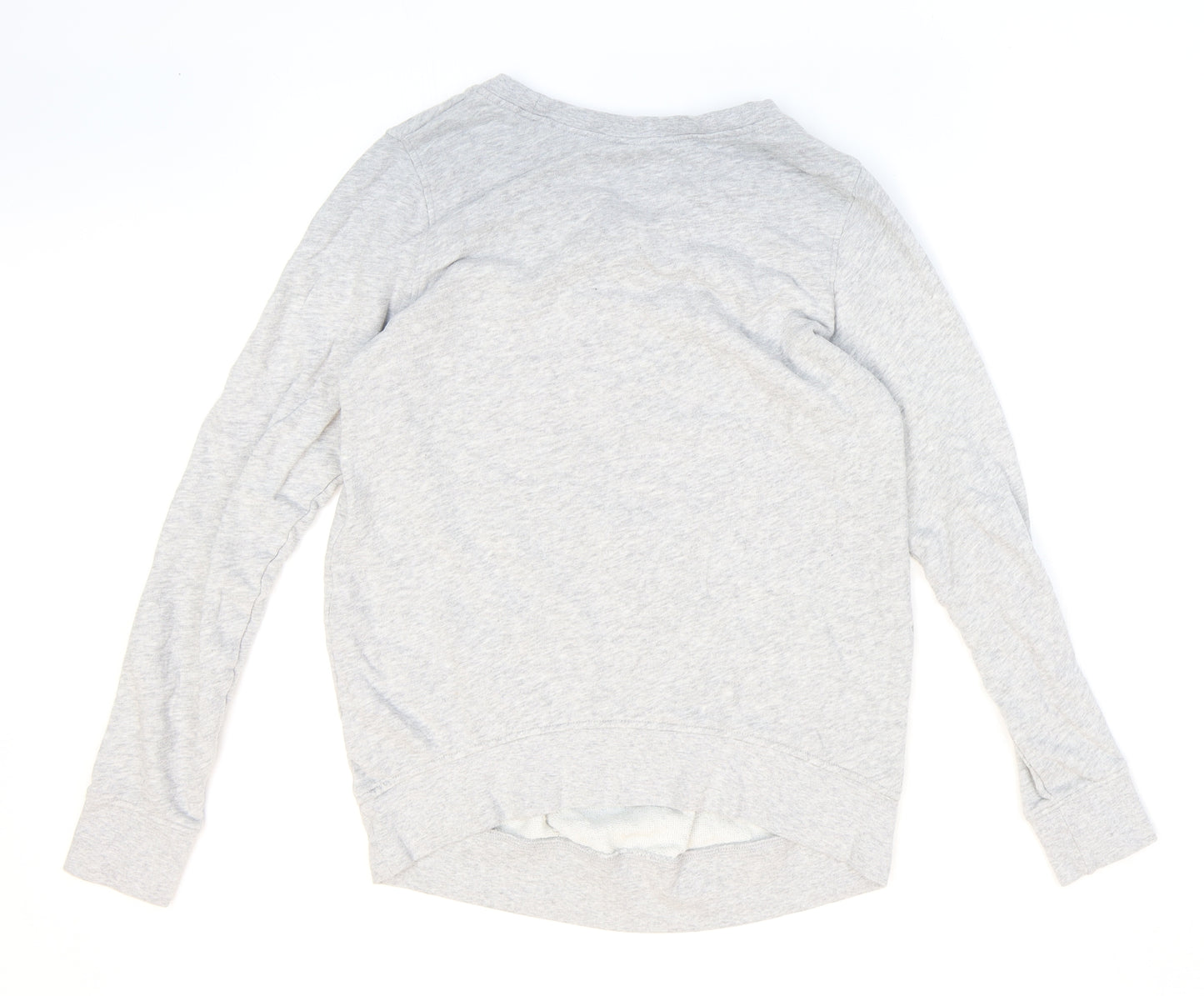 H&M Womens Grey Round Neck Cotton Pullover Jumper Size M - Dragonfly
