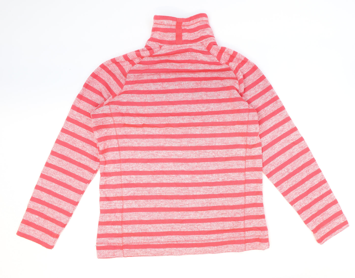 Craghoppers Womens Red Collared Striped Polyester Pullover Jumper Size 16