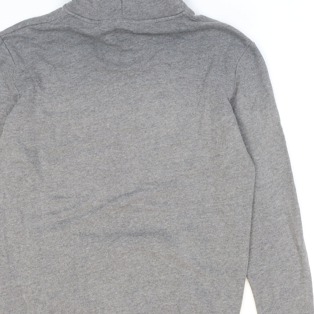 11 degrees Mens Grey Cotton Pullover Hoodie Size S