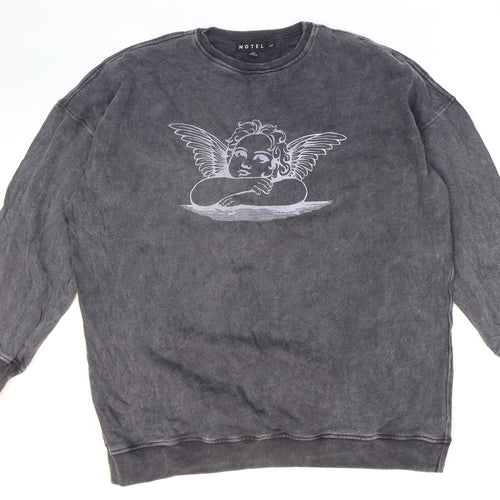 Motel Mens Grey Polyester Pullover Sweatshirt Size XS - Angel