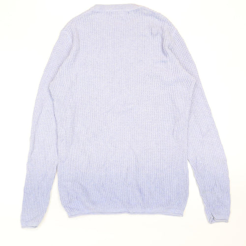 Primark Womens Blue Round Neck Cotton Pullover Jumper Size S