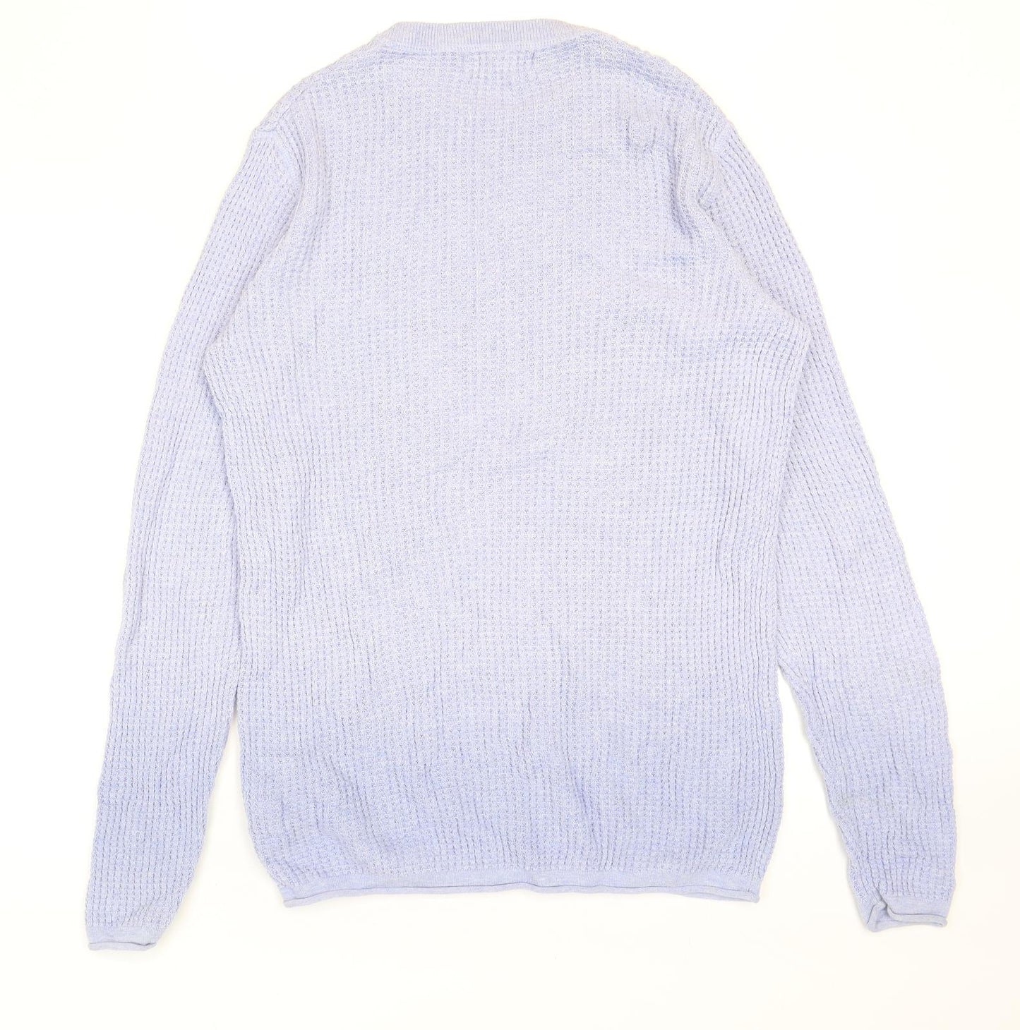 Primark Womens Blue Round Neck Cotton Pullover Jumper Size S