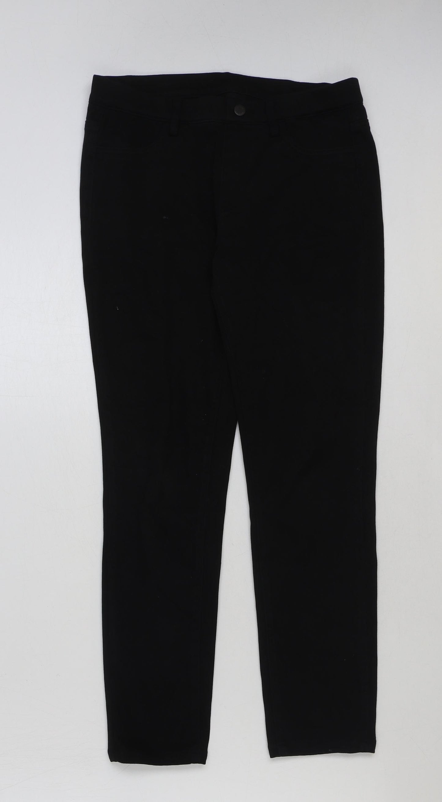 Uniqlo Womens Black Cotton Jegging Jeans Size M L26 in Regular Button