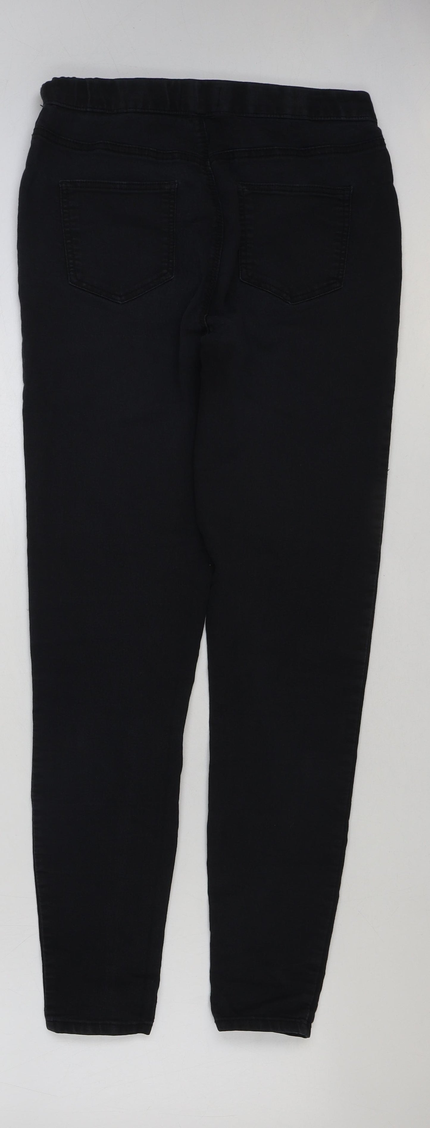 Papaya Womens Black Cotton Jegging Jeans Size 10 L29 in Regular