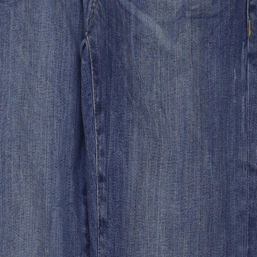 Calvin Klein Womens Blue Cotton Straight Jeans Size 30 in L32 in Regular Button