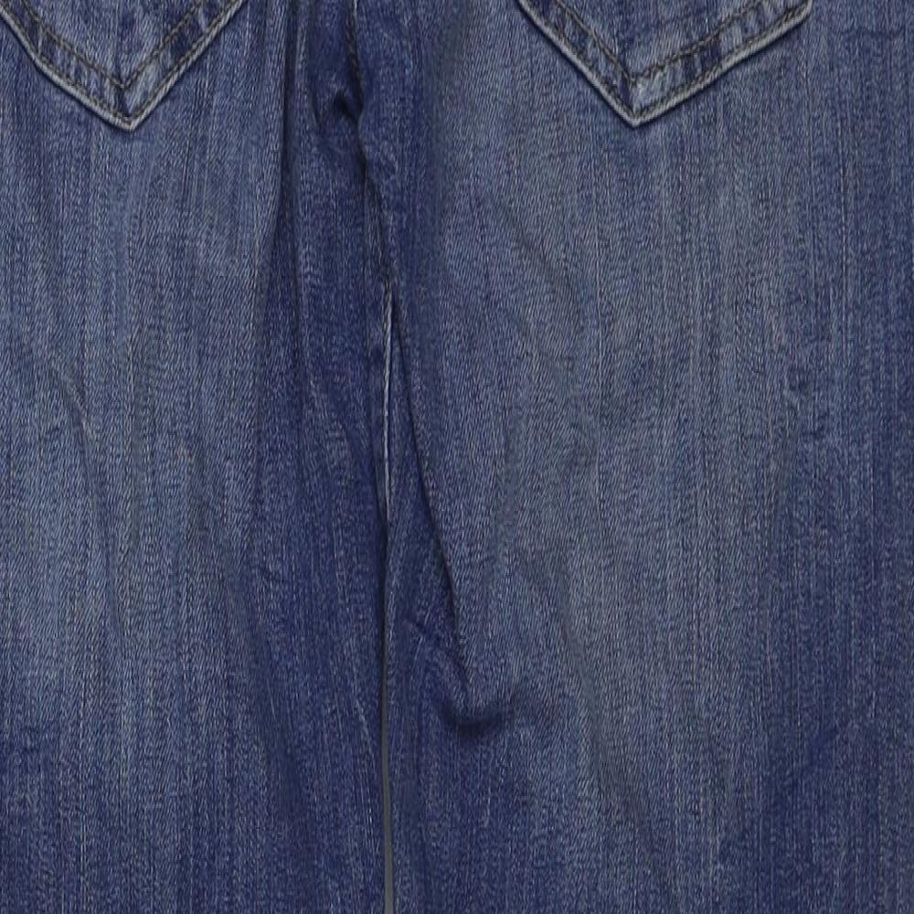 Calvin Klein Womens Blue Cotton Straight Jeans Size 30 in L32 in Regular Button
