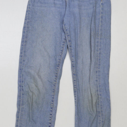New Look Girls Blue Cotton Straight Jeans Size 10 Years Regular Button