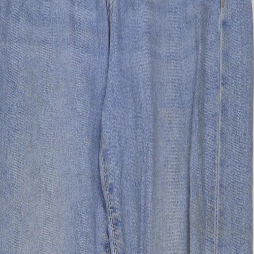 New Look Girls Blue Cotton Straight Jeans Size 10 Years Regular Button