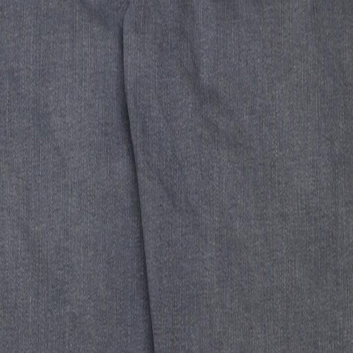 Zara Womens Grey Cotton Skinny Jeans Size 8 L29 in Regular Button
