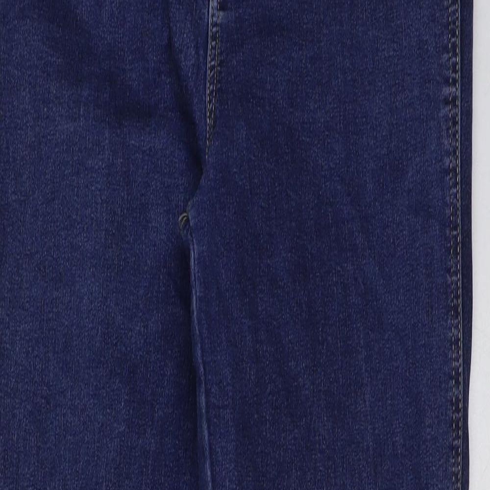 Zara Womens Blue Cotton Skinny Jeans Size 10 L28 in Regular Button