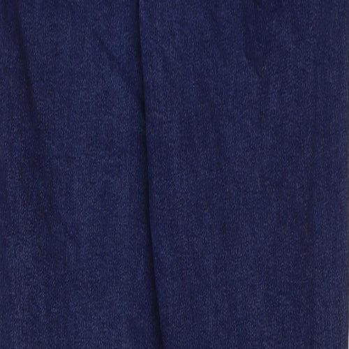 Zara Womens Blue Cotton Skinny Jeans Size 10 L28 in Regular Button