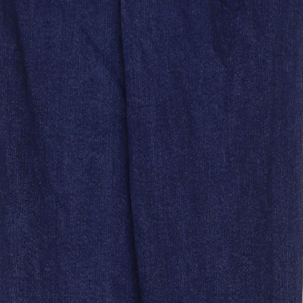 Zara Womens Blue Cotton Skinny Jeans Size 10 L28 in Regular Button