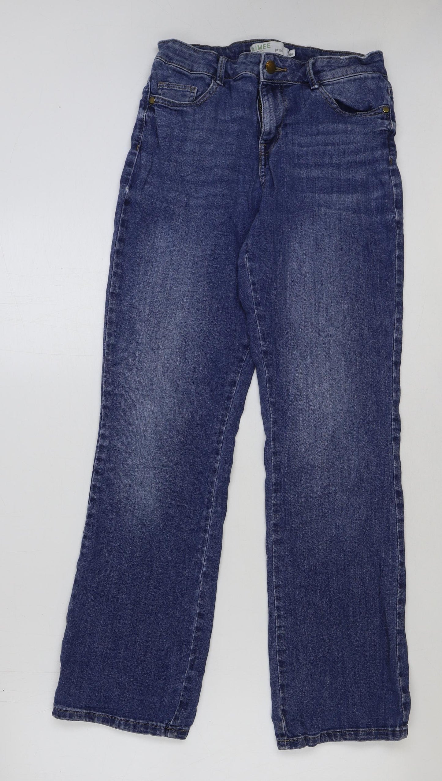 Principles Womens Blue Cotton Bootcut Jeans Size 10 L30 in Regular Button