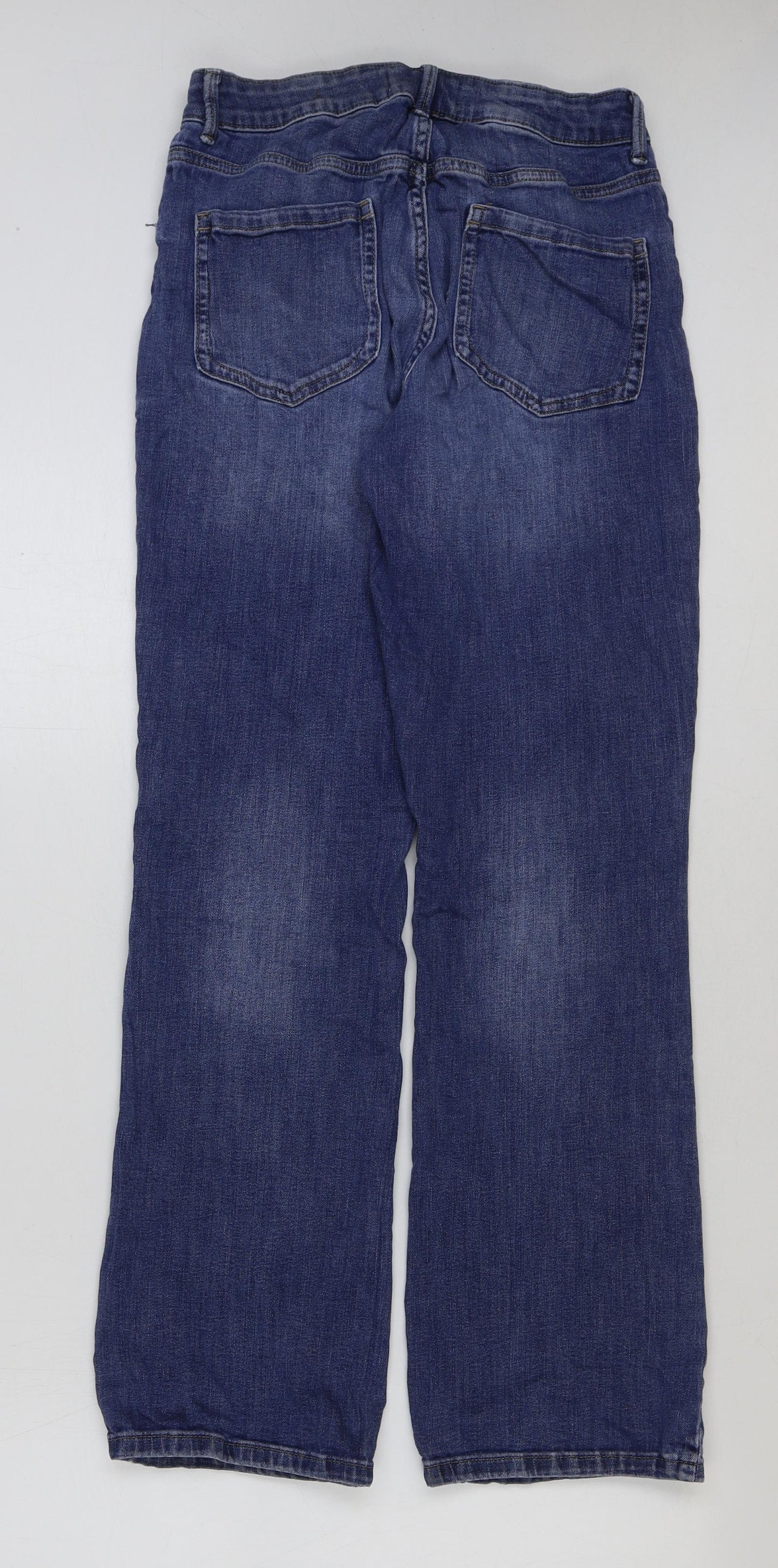 Principles Womens Blue Cotton Bootcut Jeans Size 10 L30 in Regular Button