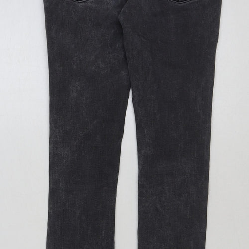 Zara Womens Grey Cotton Skinny Jeans Size 8 L27 in Regular Button