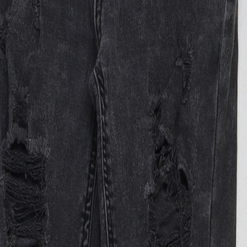 Zara Womens Grey Cotton Skinny Jeans Size 8 L27 in Regular Button