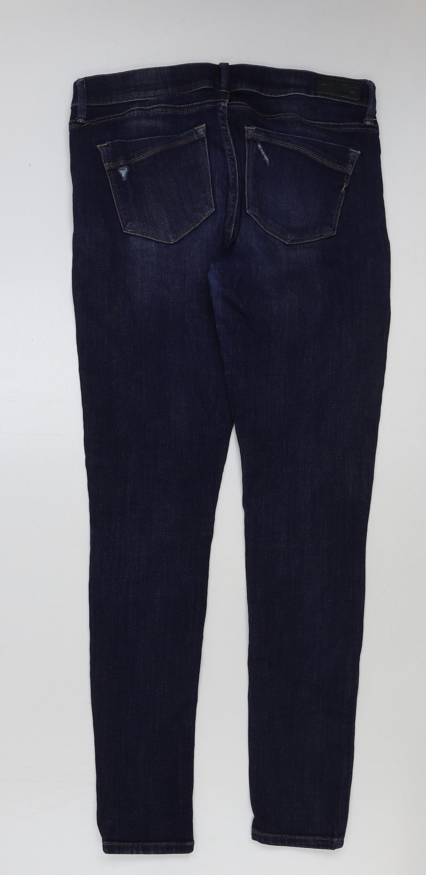 Express Womens Blue Cotton Skinny Jeans Size 8 L30 in Regular Button