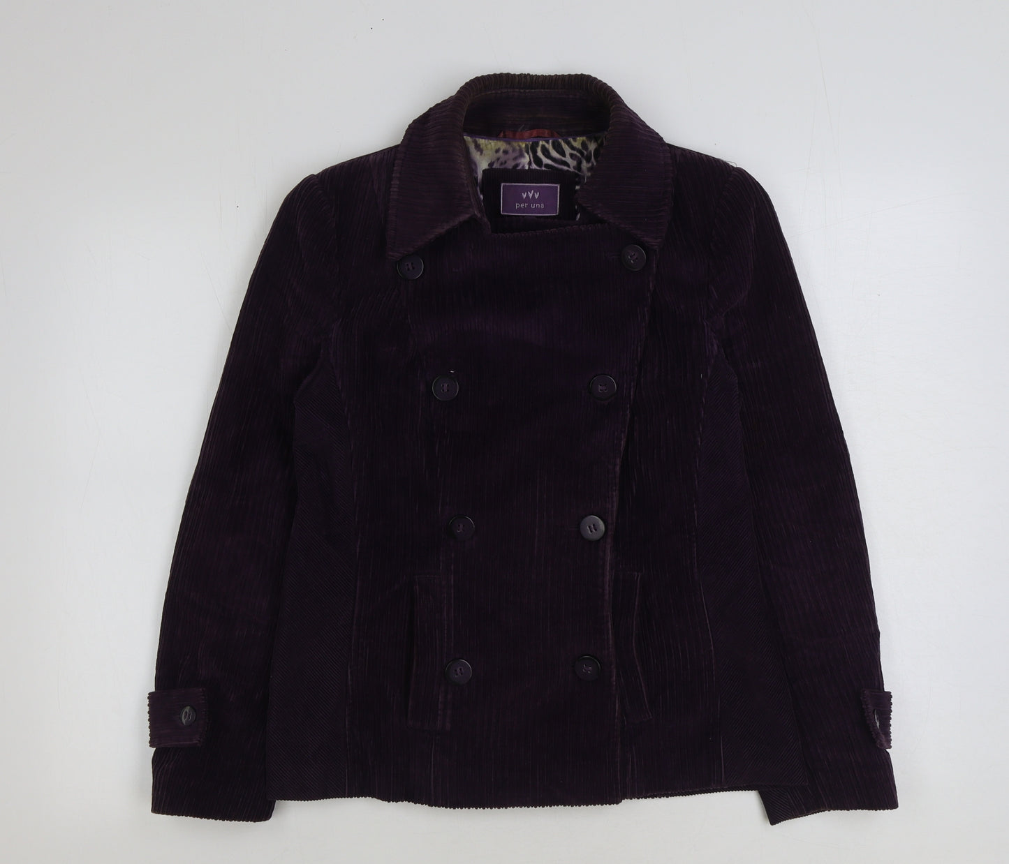 Marks and Spencer Womens Purple Jacket Size 12 Button