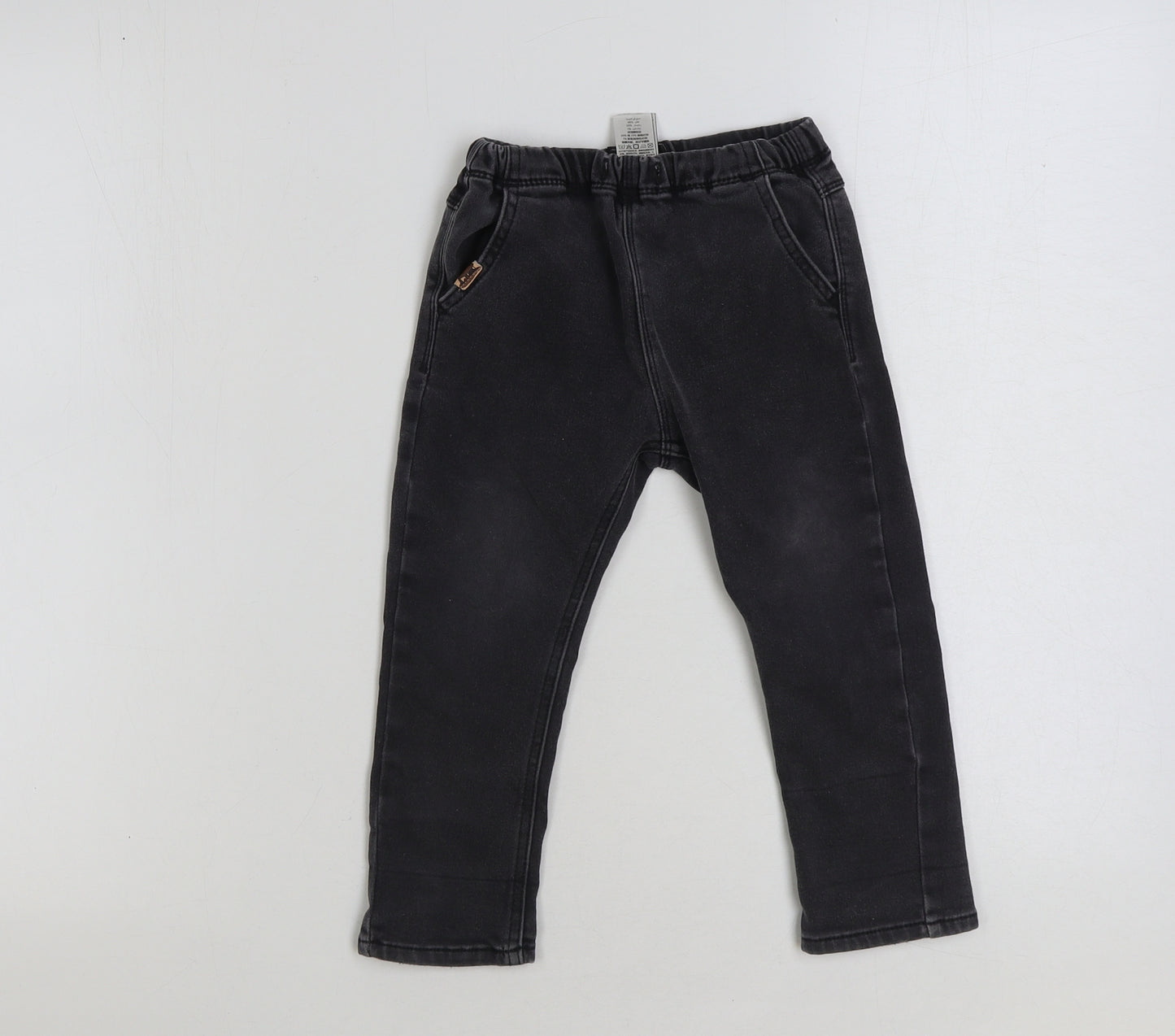 NEXT Boys Grey Cotton Skinny Jeans Size 2-3 Years Regular Pullover