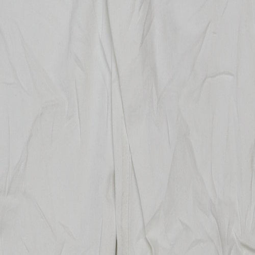 Marks and Spencer Womens White Cotton Straight Jeans Size 12 L30 in Regular Button