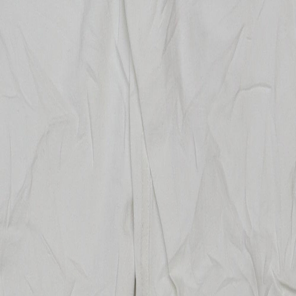 Marks and Spencer Womens White Cotton Straight Jeans Size 12 L30 in Regular Button