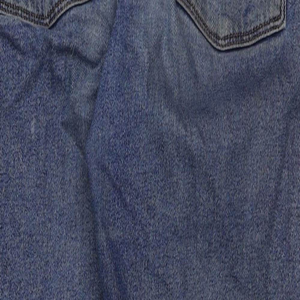 New Look Womens Blue Cotton Mom Jeans Size 10 L27 in Regular Button