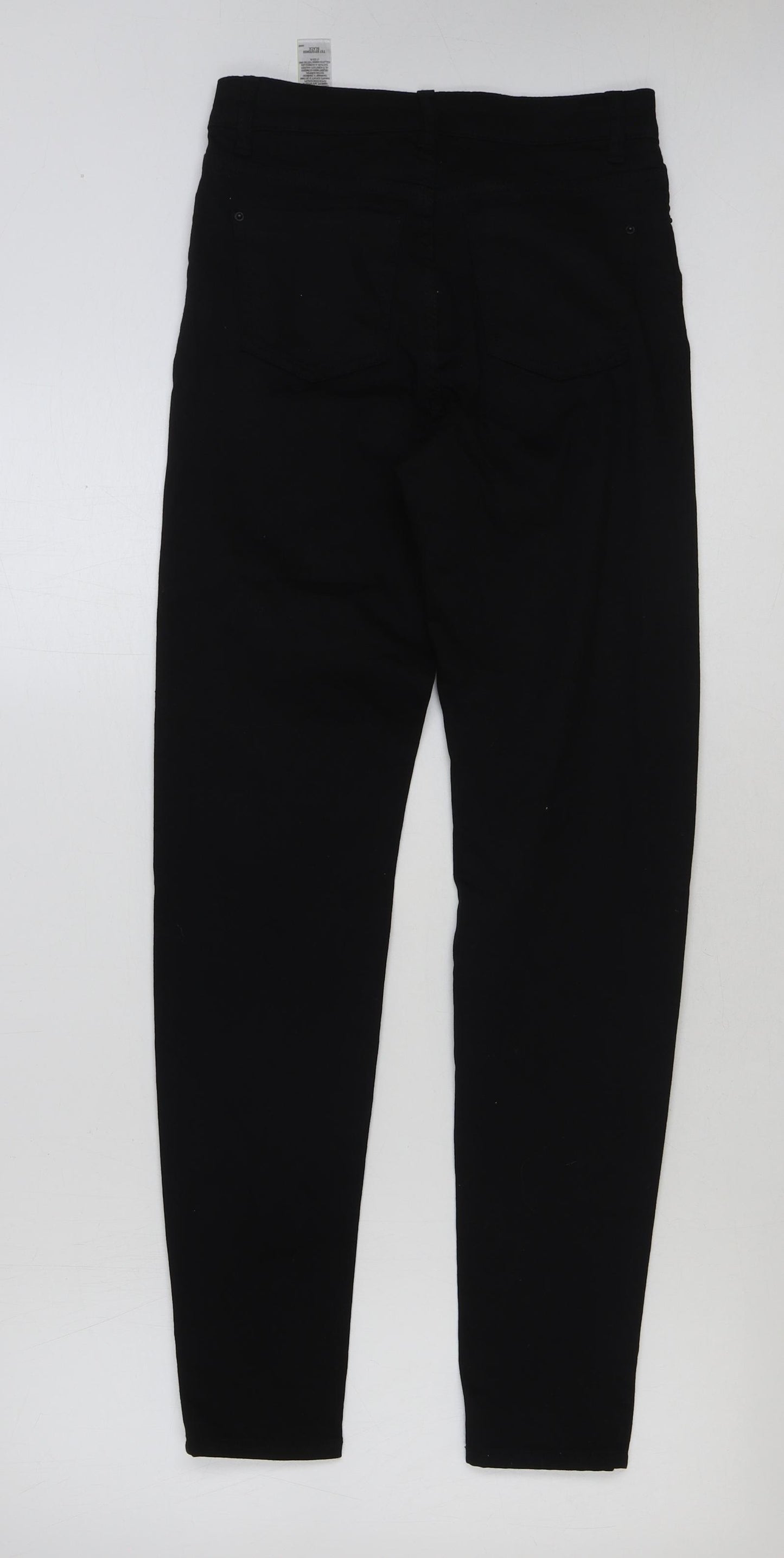 Marks and Spencer Womens Black Cotton Skinny Jeans Size 6 L30 in Regular Button