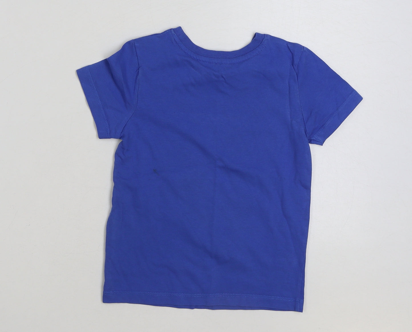 Nutmeg Boys Blue Cotton Basic T-Shirt Size 3-4 Years Round Neck Pullover - George Peppa pig