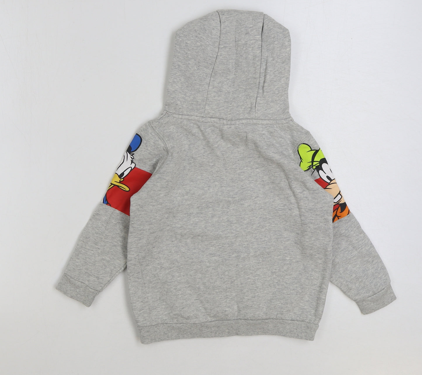 TU Boys Grey Cotton Pullover Hoodie Size 3-4 Years Pullover - Mickey Mouse