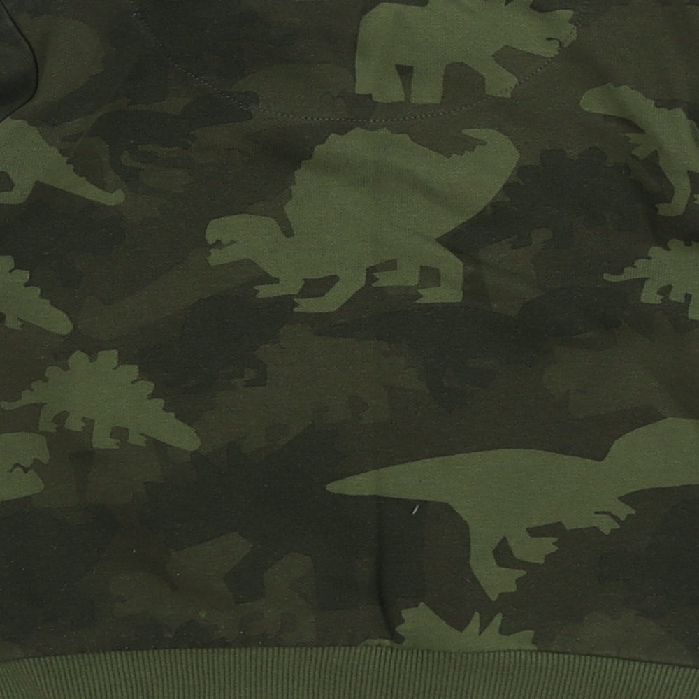 F&F Boys Green Camouflage Cotton Pullover Sweatshirt Size 3-4 Years Pullover - Feeling good