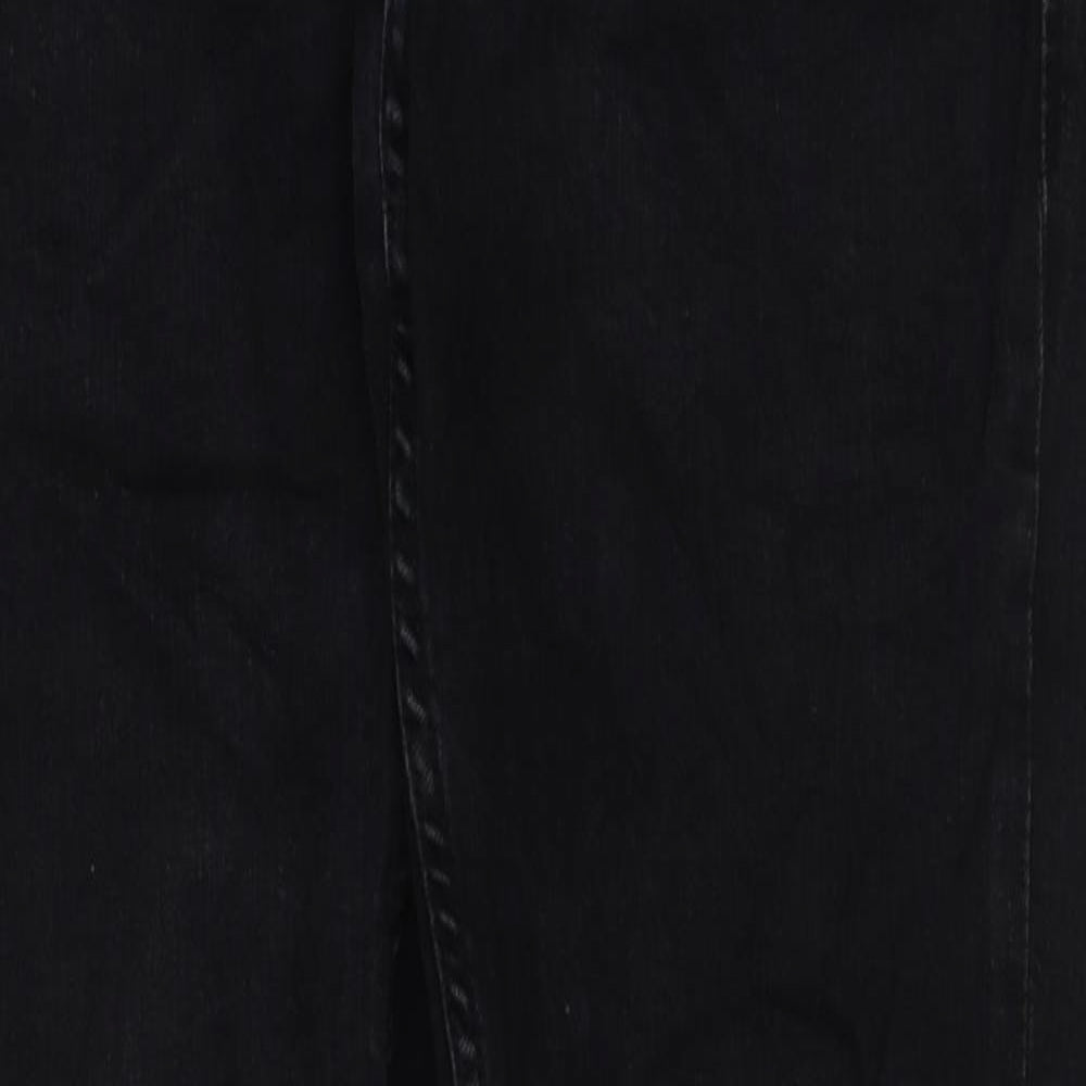 JACK & JONES Mens Black Cotton Straight Jeans Size 30 in L32 in Regular Button