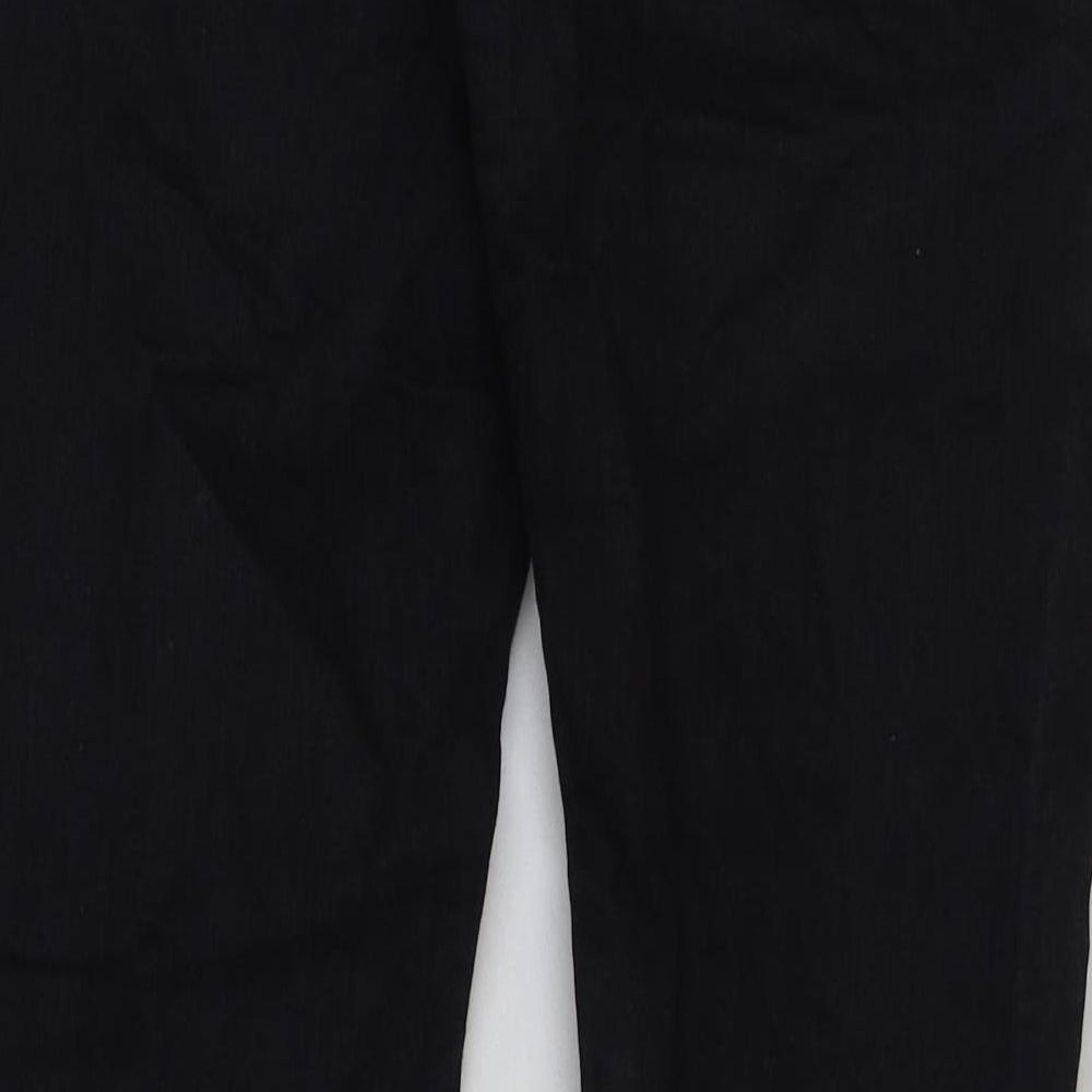 JACK & JONES Mens Black Cotton Straight Jeans Size 30 in L32 in Regular Button
