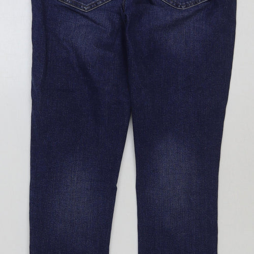 NEXT Womens Blue Cotton Skinny Jeans Size 8 L27 in Regular Button