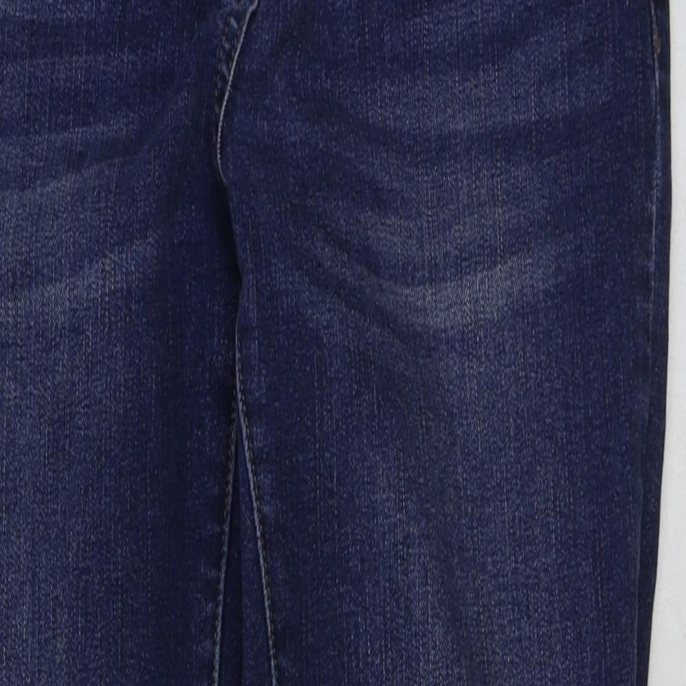NEXT Womens Blue Cotton Skinny Jeans Size 8 L27 in Regular Button
