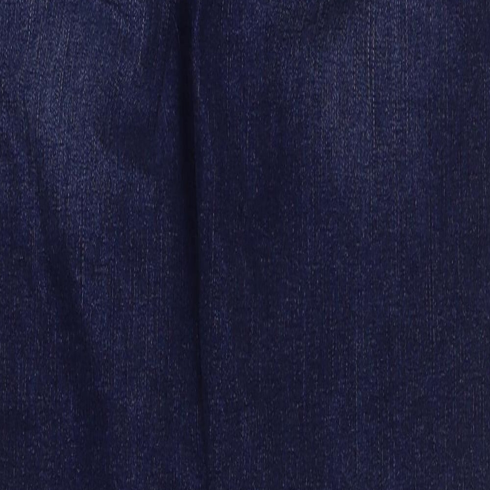 NEXT Womens Blue Cotton Skinny Jeans Size 8 L27 in Regular Button