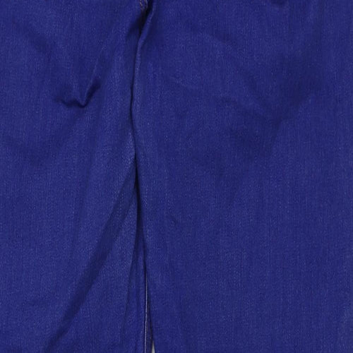 New Look Womens Blue Cotton Skinny Jeans Size 14 L29 in Regular Button