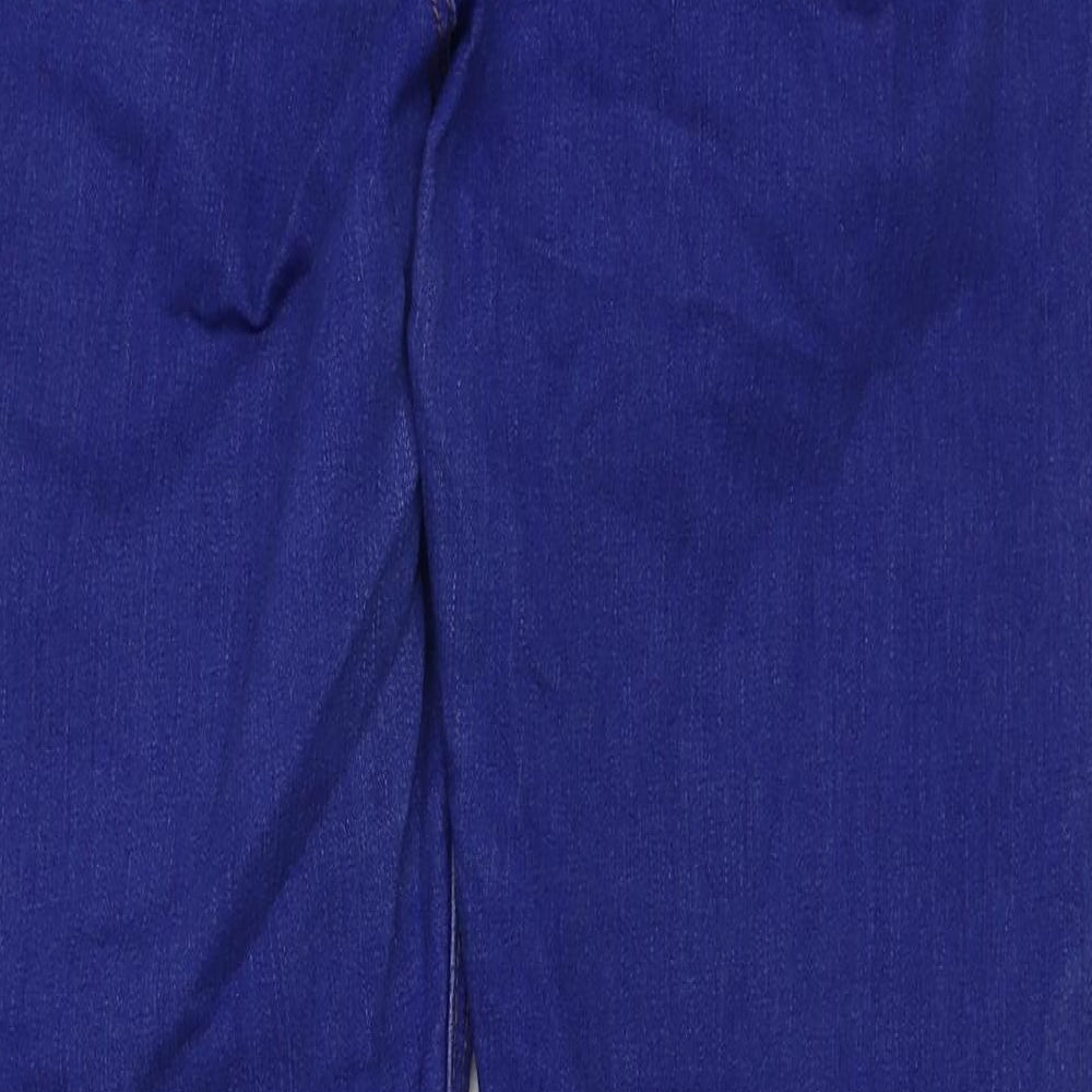 New Look Womens Blue Cotton Skinny Jeans Size 14 L29 in Regular Button
