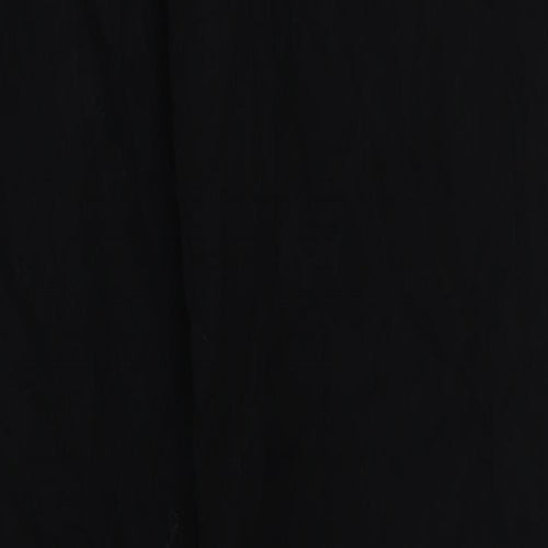 H&M Mens Black Cotton Trousers Size 34 in L31 in Slim Button