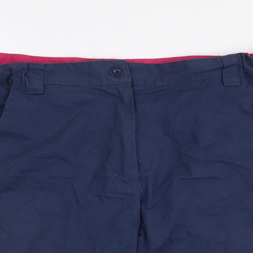 Mountain Warehouse Womens Blue Polyester Cargo Shorts Size 12 L7 in Regular Zip