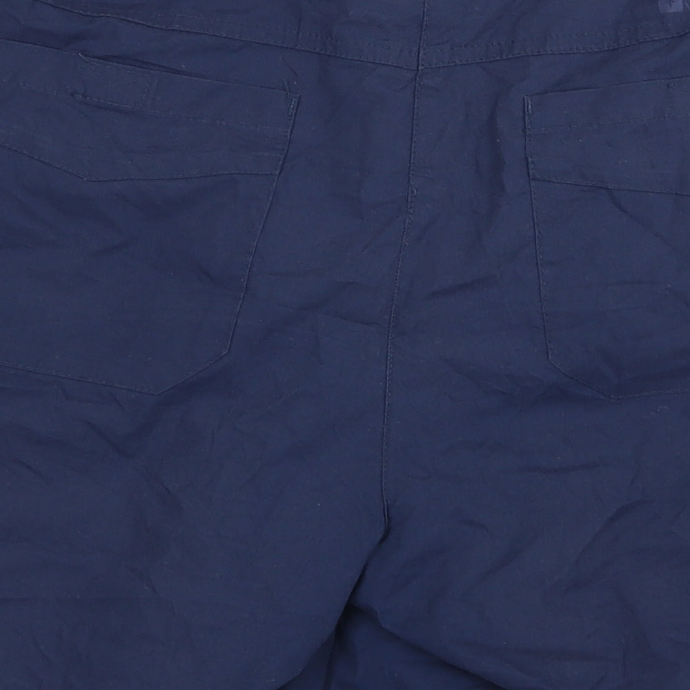 Mountain Warehouse Womens Blue Polyester Cargo Shorts Size 12 L7 in Regular Zip