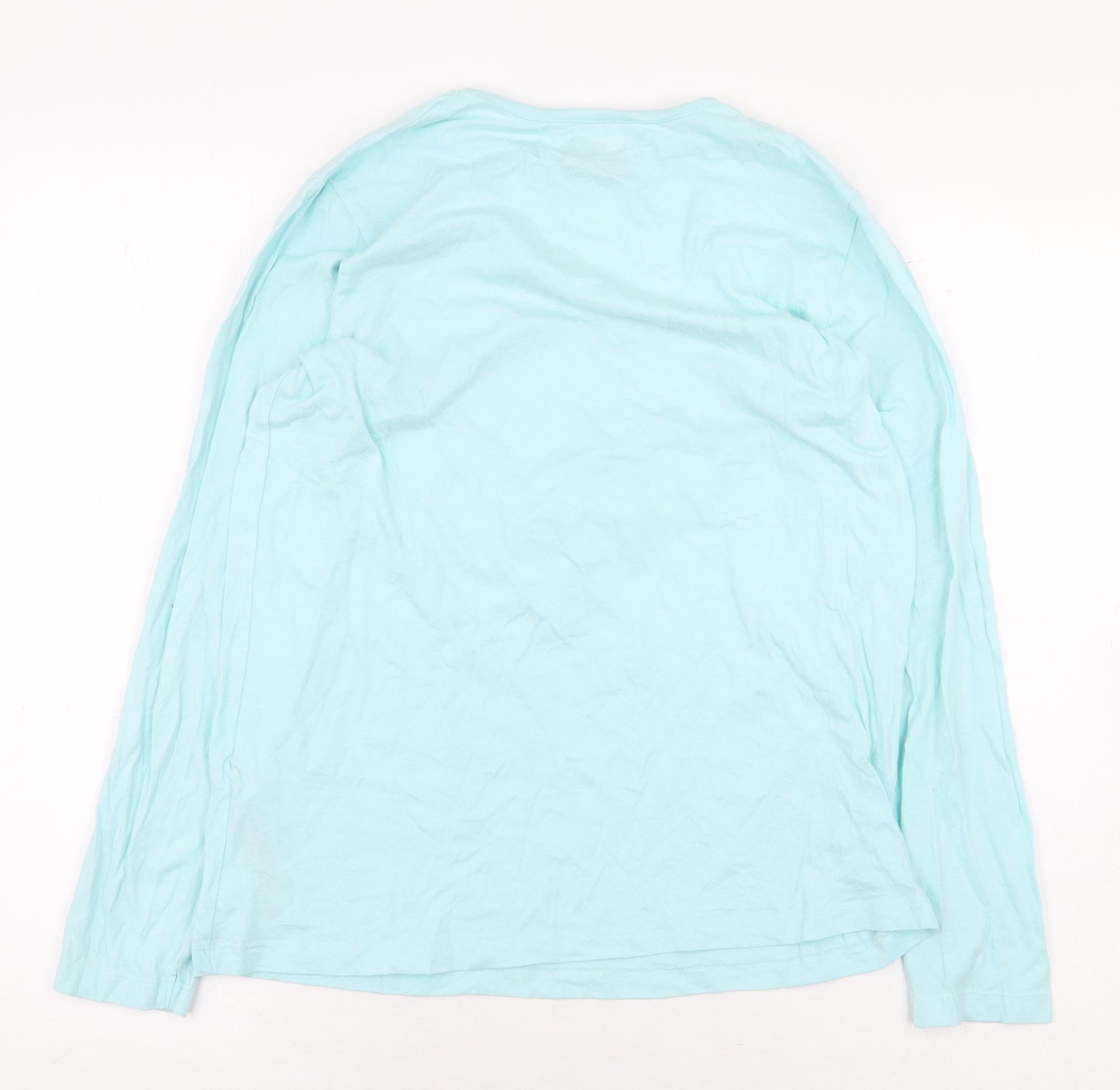 Primark Girls Green 100% Cotton Basic T-Shirt Size 12-13 Years Round Neck Pullover - Roller Skate