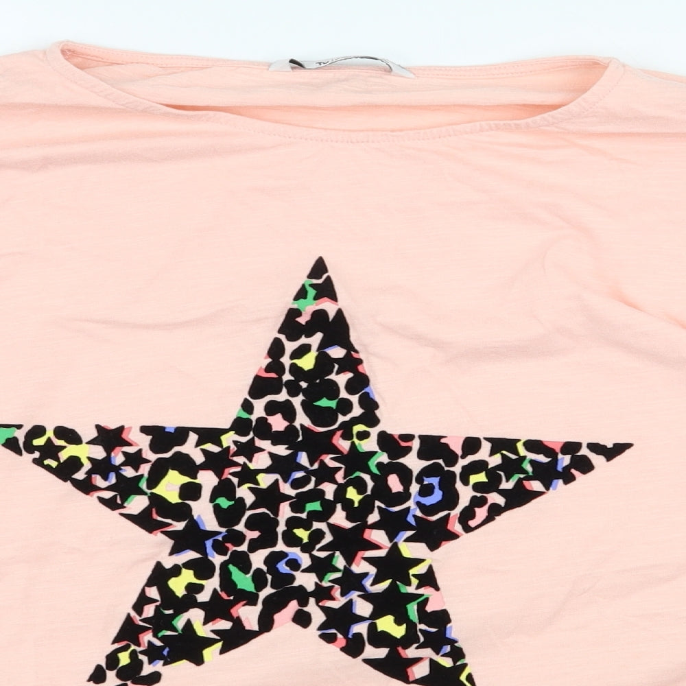TU Womens Pink 100% Cotton Basic T-Shirt Size 20 Round Neck - Star