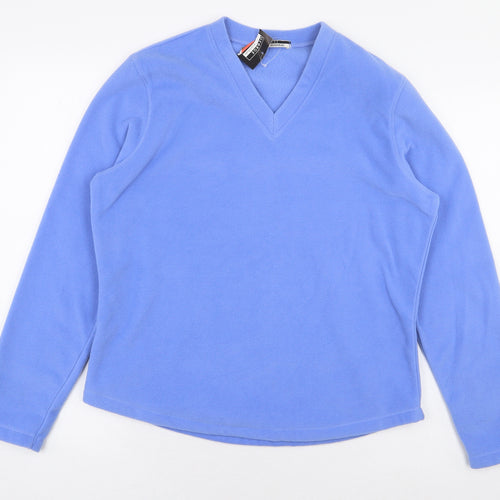 George Womens Purple Polyester Pullover Sweatshirt Size M Pullover - V-Neck