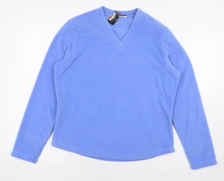 George Womens Purple Polyester Pullover Sweatshirt Size M Pullover - V-Neck