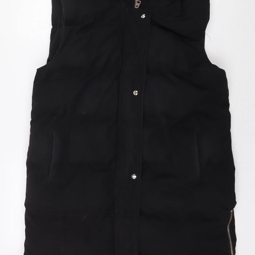 Orcelly Fashion Womens Black Gilet Coat Size L Zip