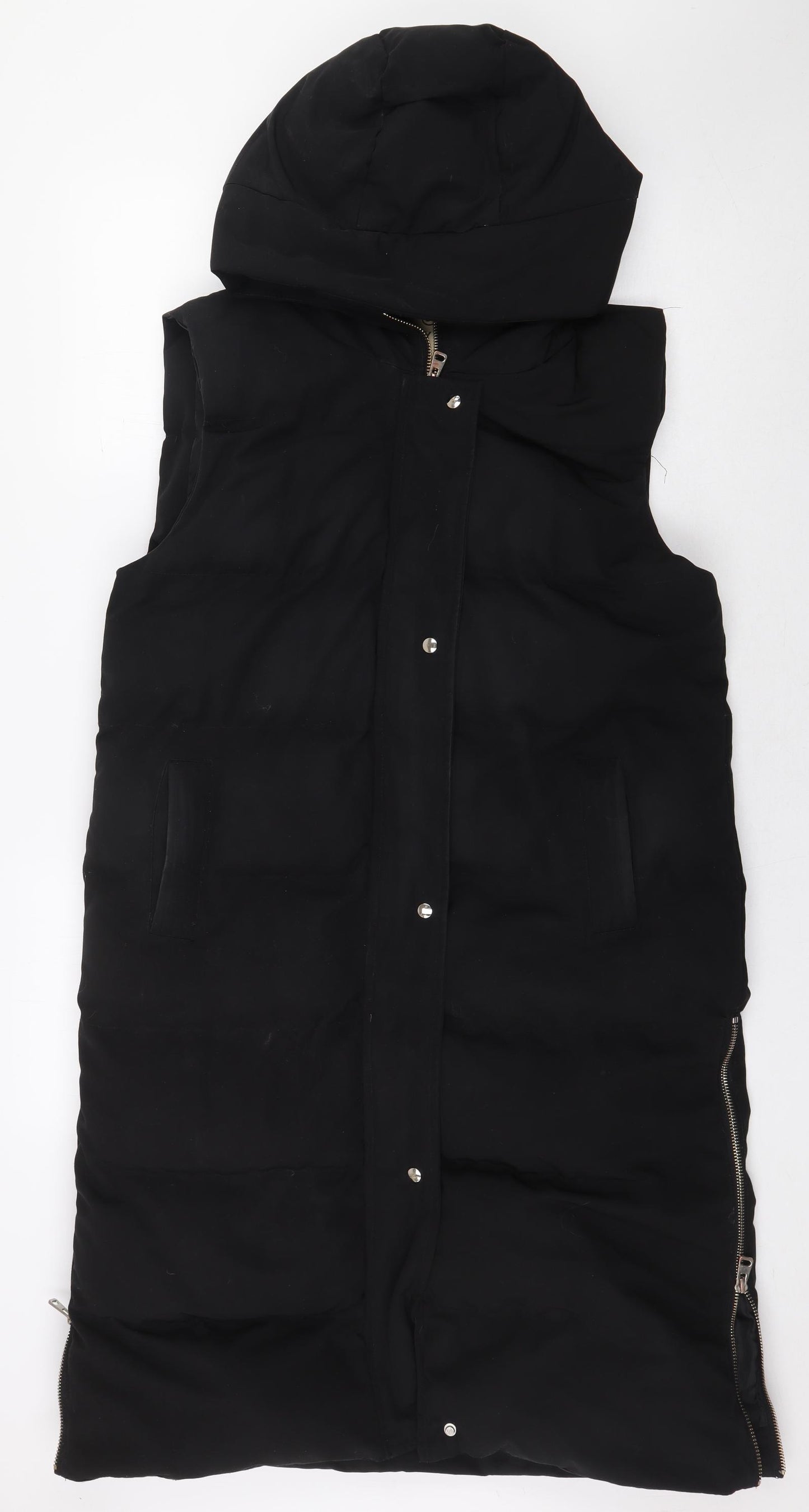 Orcelly Fashion Womens Black Gilet Coat Size L Zip