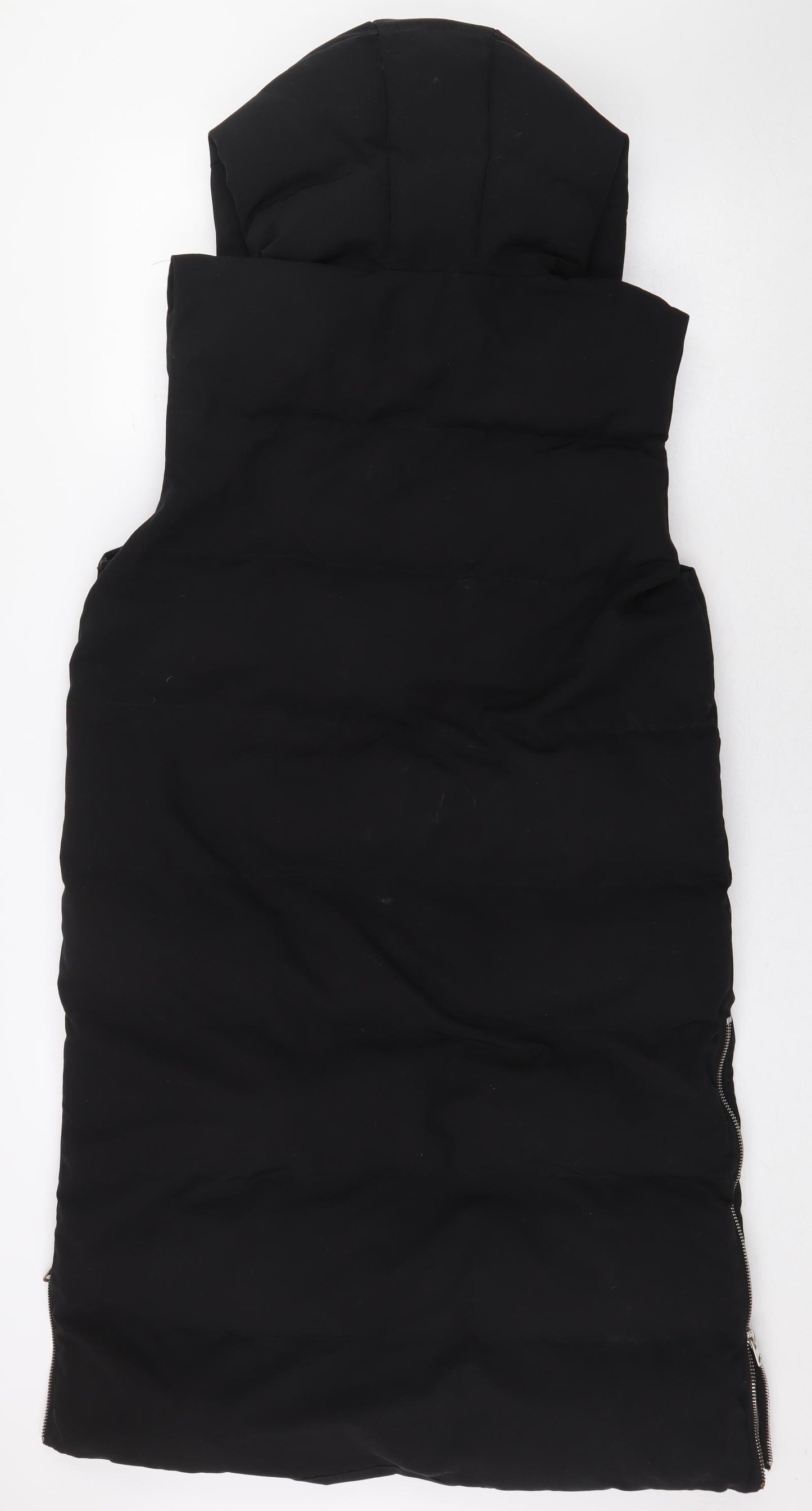 Orcelly Fashion Womens Black Gilet Coat Size L Zip