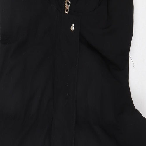 Orcelly Fashion Womens Black Gilet Coat Size L Zip