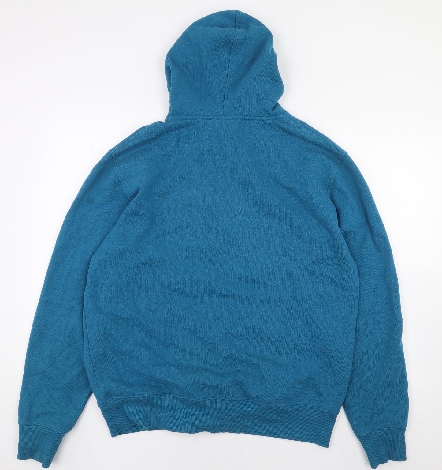 New Balance Mens Blue Cotton Pullover Hoodie Size L